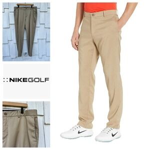 Nike Golf Dri-FIT Mens 38x32 Tan Golf Pants Trousers‎ Performance